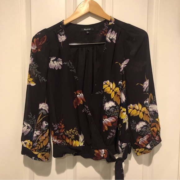 Madewell Floral Print Wrap Blouse - Picture 4 of 8
